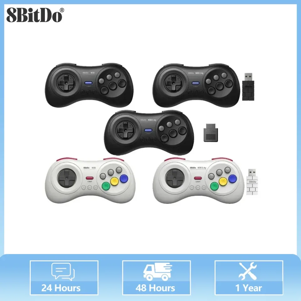 8bitdo m30 bluetooth gamepad para nintendo swtich m30 2.4g controlador sem fio para sega genesis m30 mini para sega genesis mini