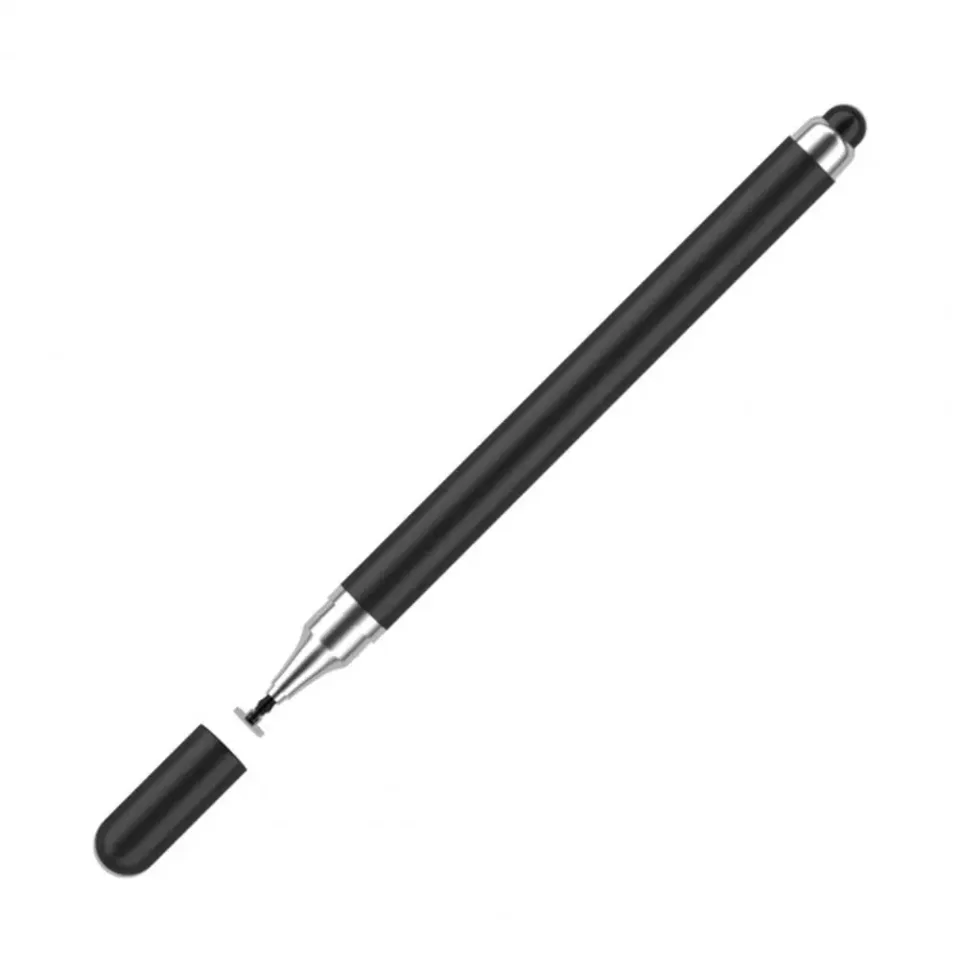 Tablet universal caneta stylus, 2 em 1, dupla cabeçada, alta sensibilidade, bico substituível, desenho, smart phone, touch