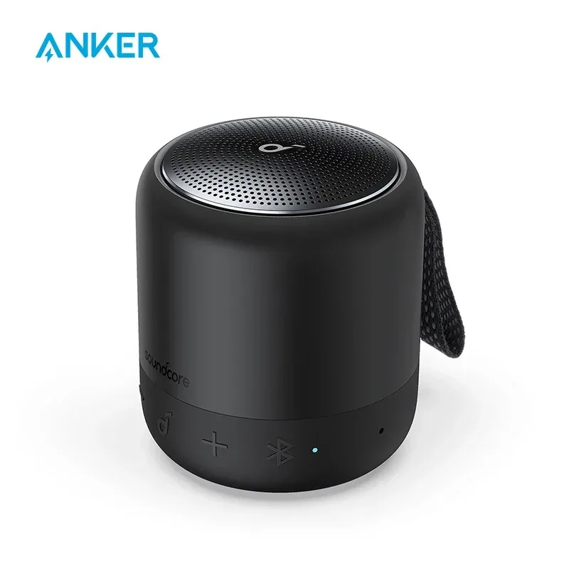 Anker Soundcore mini, alto-falante Bluetooth super portátil com tempo de reprodução de 15 horas, alcance Bluetooth de 66 pés, microfone de graves aprimorado