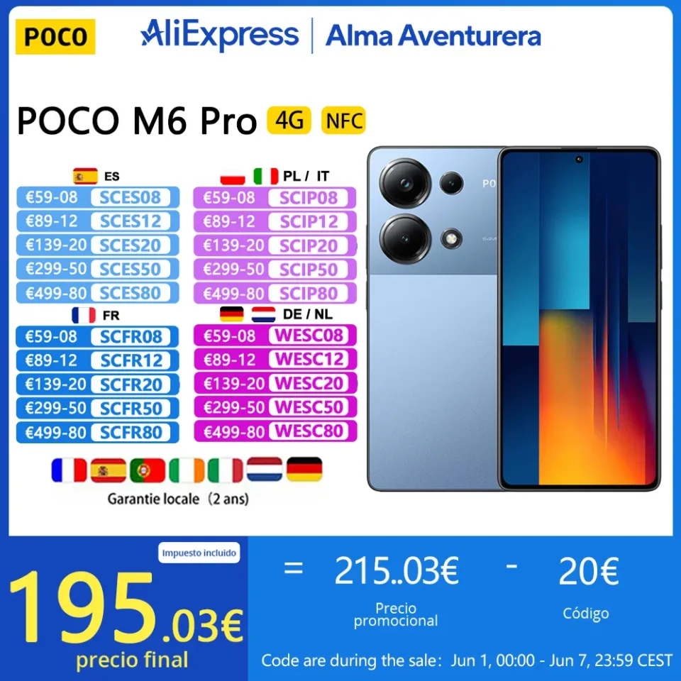 POCO M6 Pro 4G smartphone NFC hélio G99-Ultra 120 Hz fluxo AMOLED 64MP câmera 67 W 5000 mAh carga garantia local versão global