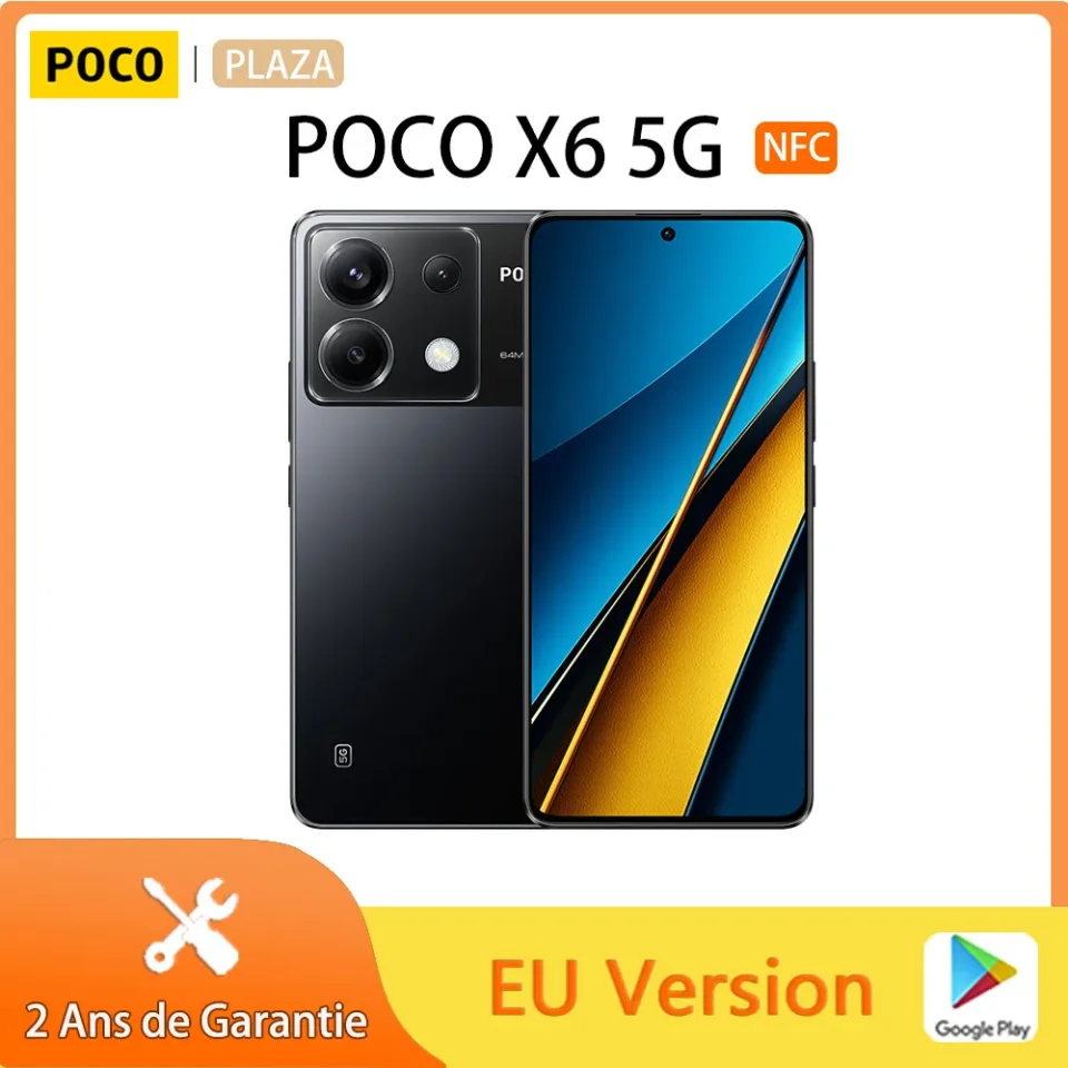 POCO X6 5G,Smart Phones,NFC,Snapdragon® 7s Gen 2,120Hz,64MP Triple Camera with OIS,67W Charging,5100mAh,Versão Global