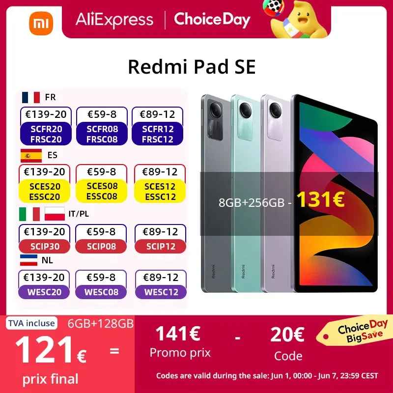 Versão Global Redmi Pad SE, Qualcomm Snapdragon®Refresque a bateria do monitor da taxa, 680 11 Polegada, 90Hz, 8000mAh