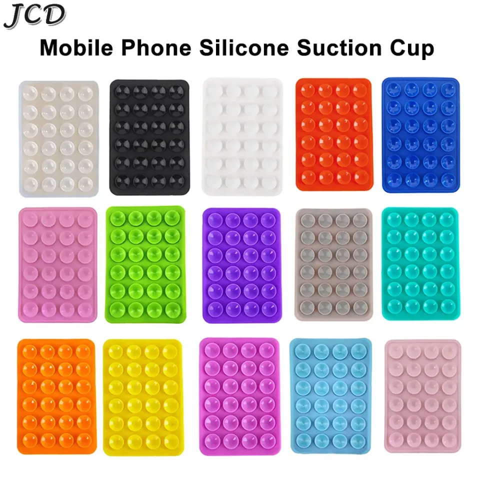 JCD Espessado Silicone Ventosa 24 Quadrado Ventosas Telefone Móvel Tablet Bagagem Ventosa Carregador Universal Estojo de couro