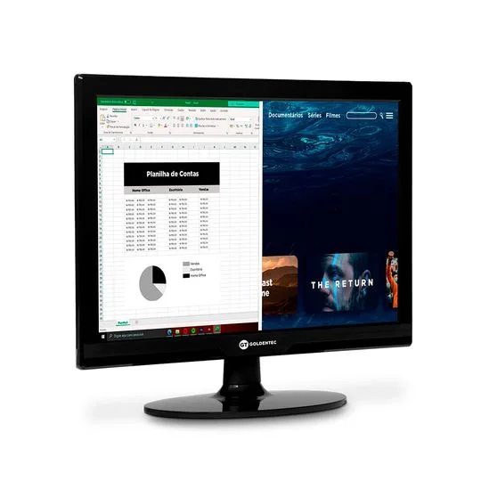 Monitor LED 15.4" Widescreen com HDMI | Goldentec