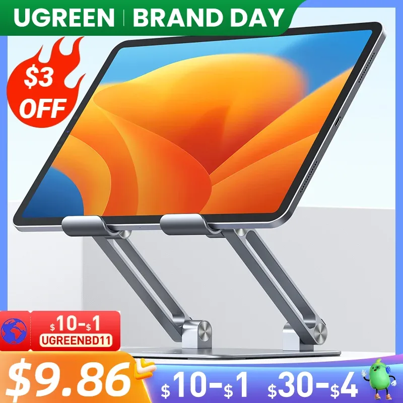 Ugreen tablet suporte do telefone de alumínio ipad suporte para ipad pro iphone xiaomi tablet suporte portátil suporte do telefone tablet suporte