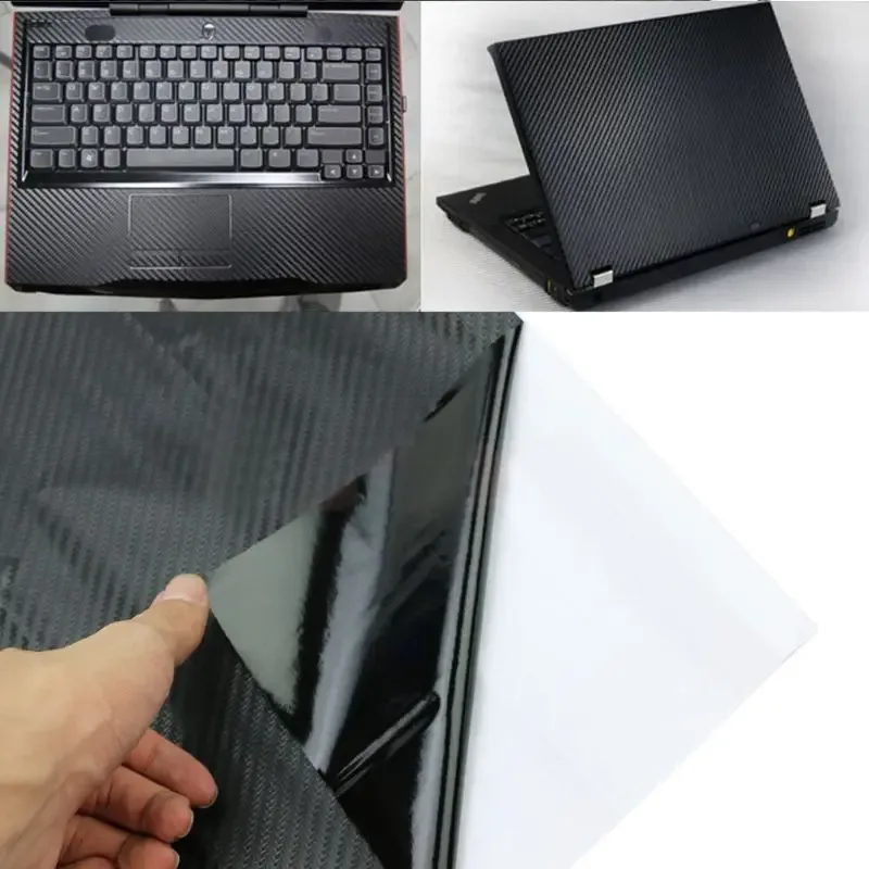 3D Carbon Fiber Vinyl Wrap Film, adesivos de carro à prova d'água, Console, computador, pele do portátil, Auto, motocicleta, acessórios