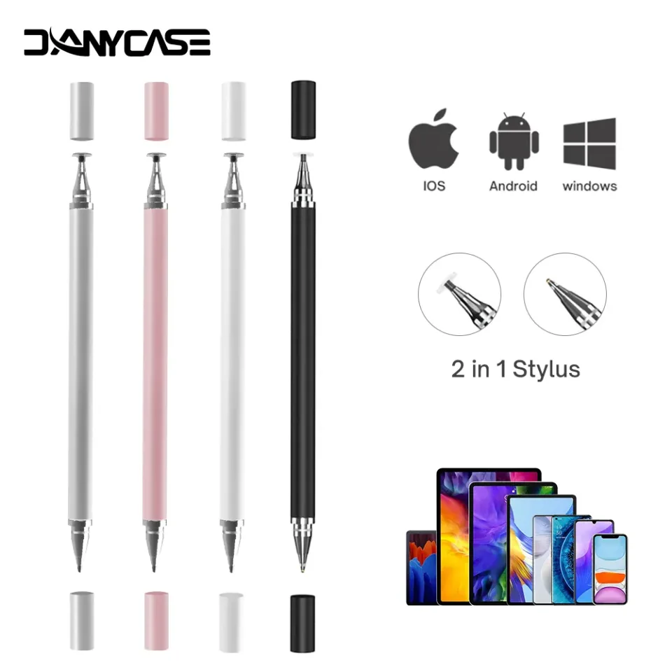 2 em 1 universal caneta stylus para tablet móvel android ios telefone ipad acessórios desenho tablet tela capacitiva caneta de toque