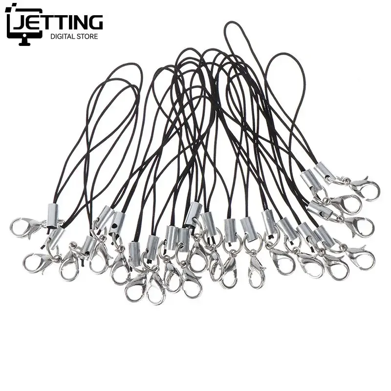 Lobster Clasp Rope Chaveiros Cordões de Lariat Correia do telefone móvel Encantos Chaveiro, Acessórios de saco, Chaveiro, 10Pcs
