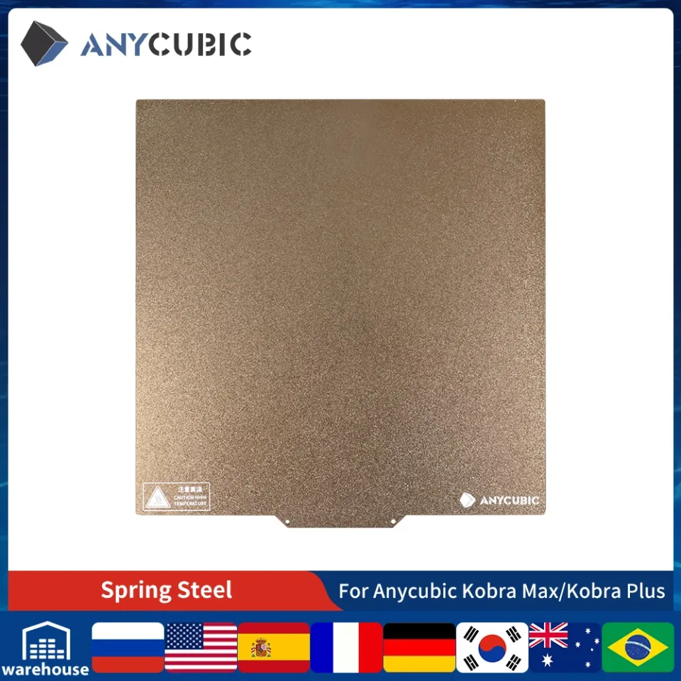 Aço de mola PEI original ANYCUBIC para série Kobra/para acessórios Vyper FDM