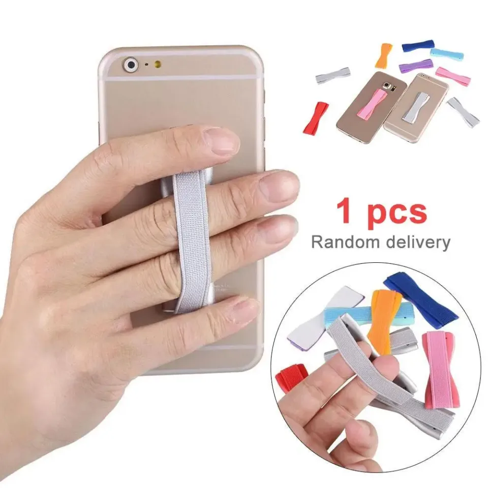 Bandagem universal para celular, suporte adesivo de celular, faixa elástica adesiva para frente e aderência dos dedos, 1 peça