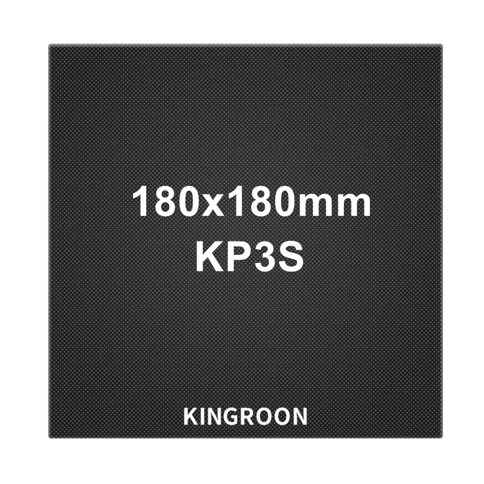 KINGROON-KP3S Cama Aquecida De Vidro, Atualização De Impressão De Alta Temperatura, Ultrabase Carborundum, Placa De Construção, 180x180x3,8mm Plataforma