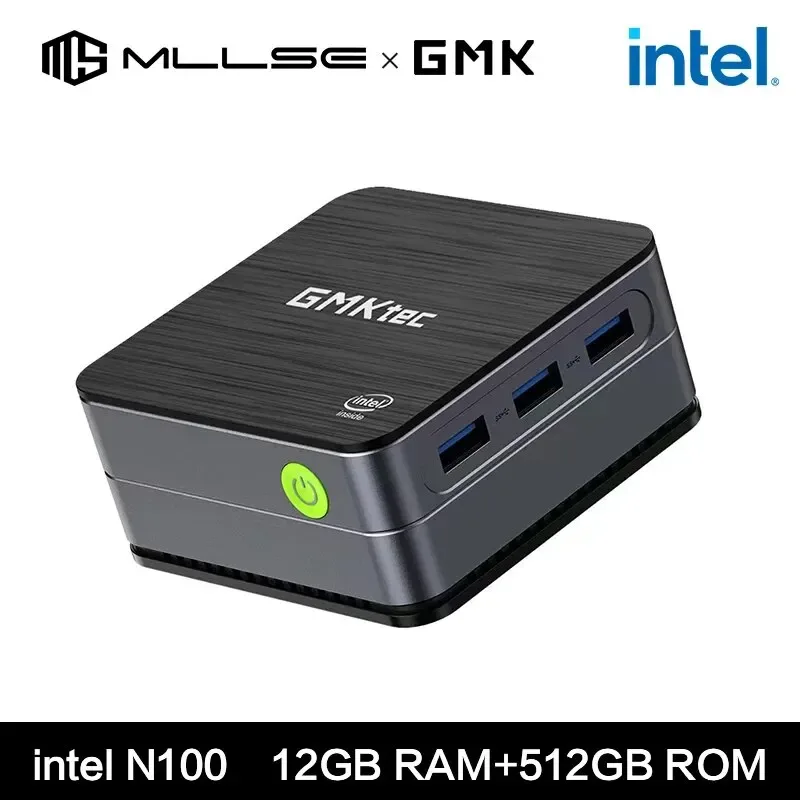 GMKtec-G2 Mini Computador Desktop, Windows 11 Pro, Lago Alder, N100, Intel 12th, DDR5, 12GB de RAM, 512GB ROM, WiFi 6, BT5.2, PC Trabalho