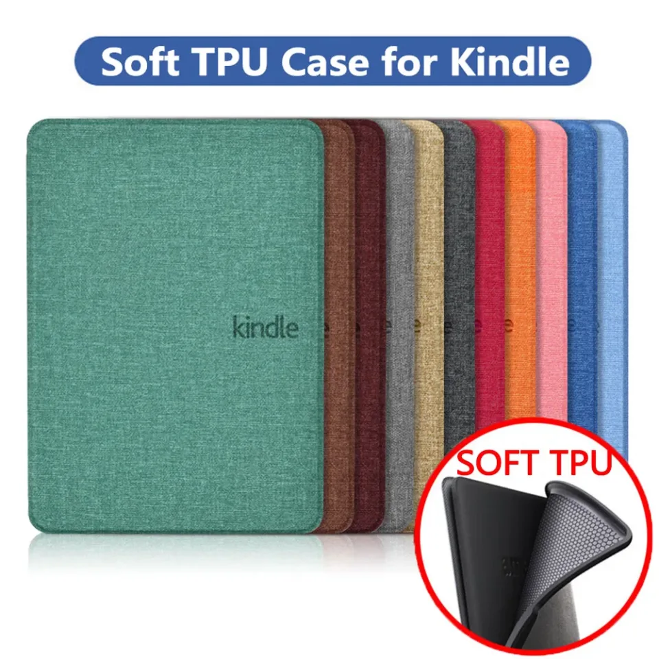 Capa TPU Macia para Kindle Paperwhite, Capa Bolsa, 11ª Geração, 2019, 2018, 2016, 1, 2, 3, 4, 5, 6, 7, 8, 9, 10th, 11ª Geração, 6, 6.8"