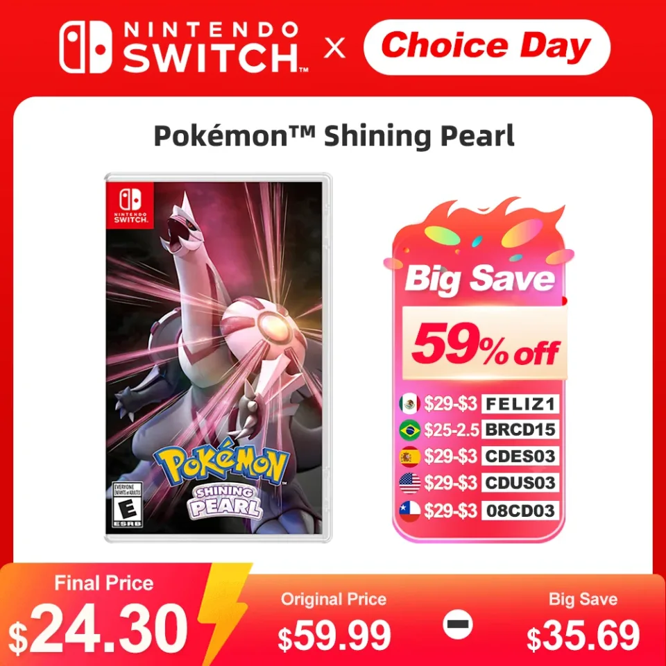 Pokémon Shining Pearl Nintendo Switch jogos Deals 100% Oficial Original de Cartão de Jogo Físico Gênero de Aventura para Switch OLED Lite