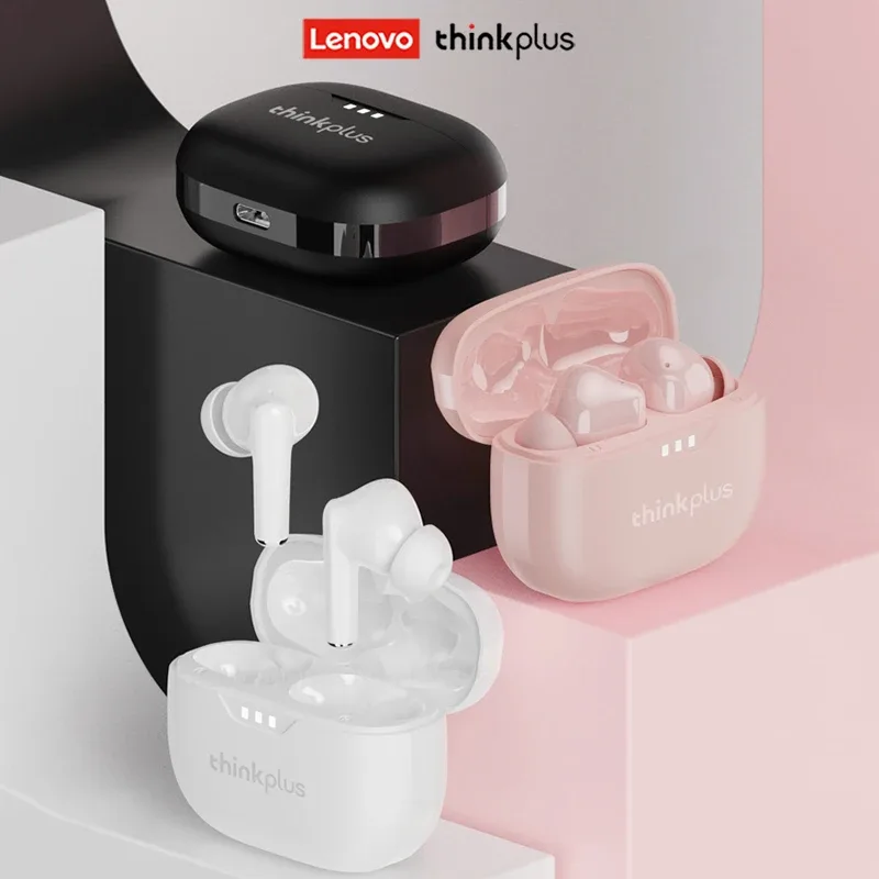 Fone de Ouvido Original Lenovo 2026 Sem Fio Bluetooth 5.3, Fones HiFi Estéreo com Redução de Ruído, Earbuds Esportivos com Controle por Toque, Novo Presente