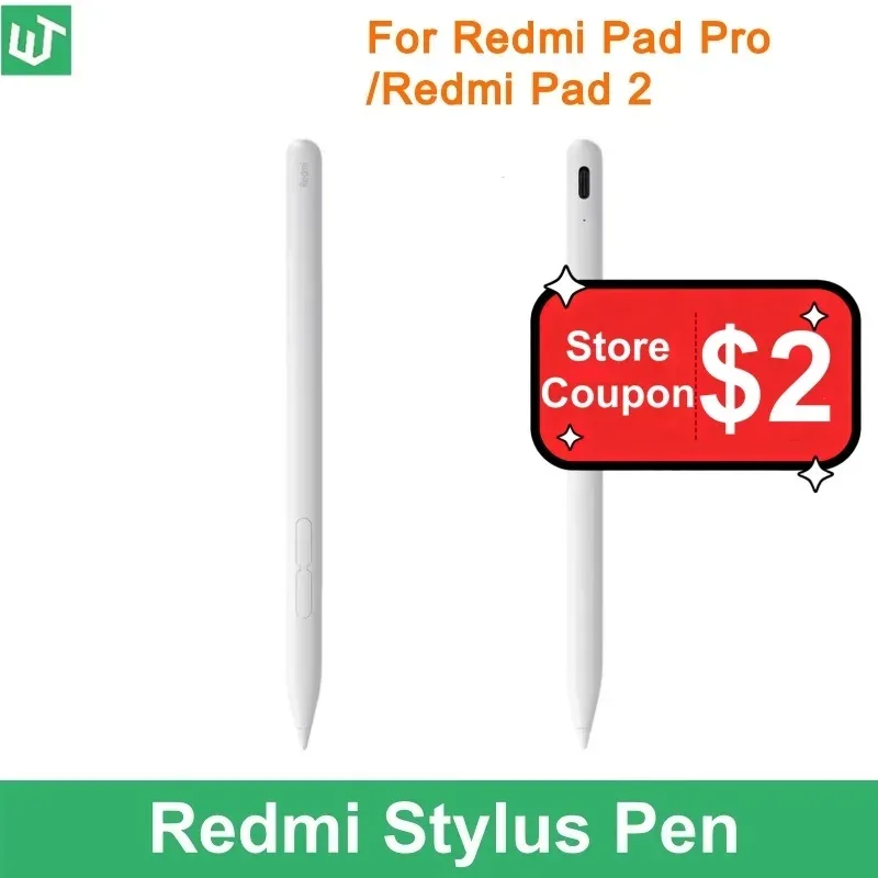 Caneta inteligente Xiaomi Redmi 1S para Redmi Pad Pro e Redmi Pad 2, tablet com 4096 níveis de pressão, 5 ms de baixa latência, 240 Hz, caneta inteligente para desenho.