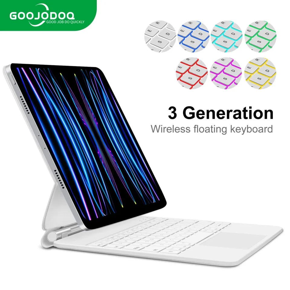 Goojodoq teclado mágico para ipad pro 11 2024 air 4 air 5 air 6 para ipad 12.9 10a geração 6a 5a 4a 3a geração capa
