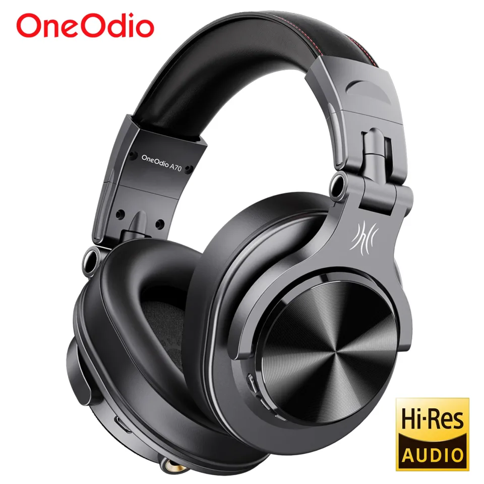 fone de ouvido bluetooth 5.2 sem fio Oneodio Fusion A70, over ear headset sem fio com microfone, 72 horas de jogo, fones Hifi professional studio Monitor DJ com Hi-Res áudio
