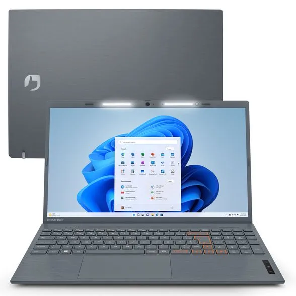 Notebook Positivo Vision C15 Intel® Celeron® Windows 11 Home 4GB 128GB eMMC 15” Lumina Bar Cinza - Inclui Microsoft 365*