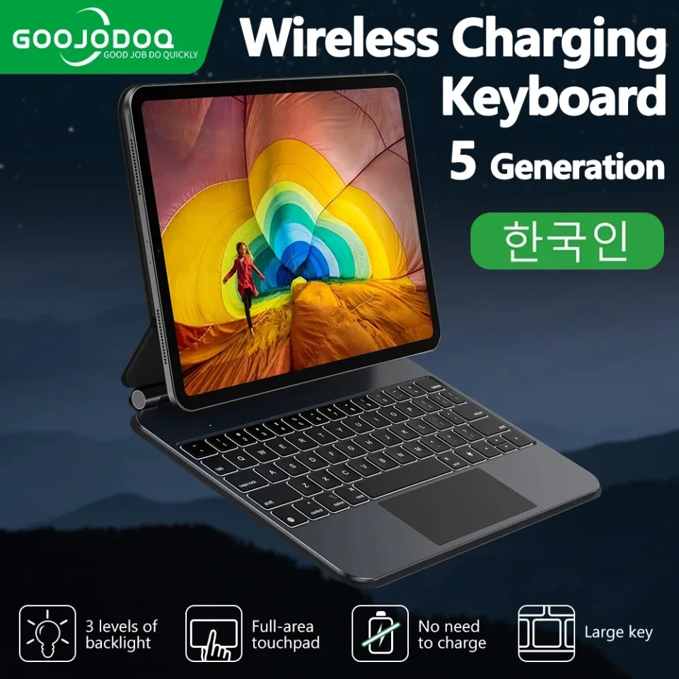 Caso Teclado Mágico de Carregamento Sem Fio, Backlight Smart Connector, Smart Cover, iPad Pro 11, iPad Air 5, Air 4, 10.9, GK05