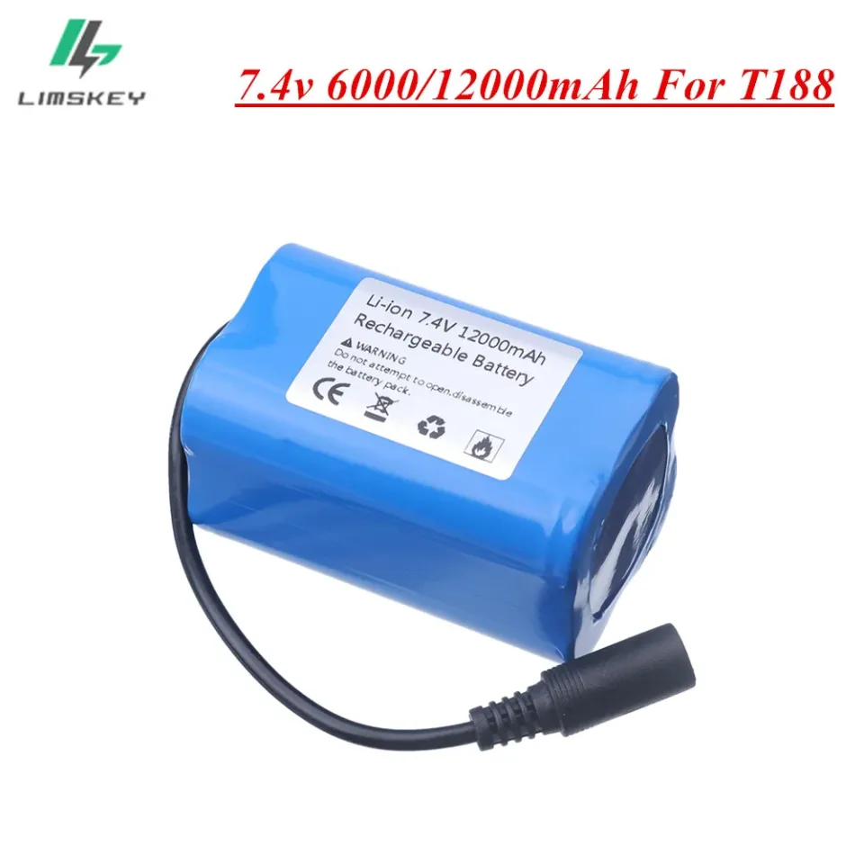 7.4V 6000mAh 12000mAh Bateria Para T188 T888 2011-5 V007 C18 H18 RC Isca De Pesca Acessórios para barco 7.4v аккумулятор для кораблика