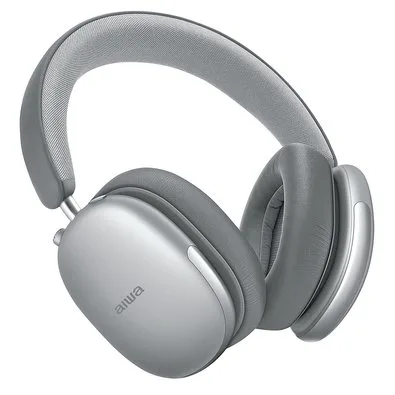 Headphone Sem Fio Aiwa HP-06-S, Bluetooth, Cancelamento de Ruído ANC, ENC, Prata - AWS-HP-06-S