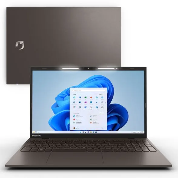 Notebook Positivo Vision i15 Intel® Core™ i5-1135G7 Windows 11 Home 8GB RAM 512GB SSD 15.6" Full HD Lumina BAR - Cinza
