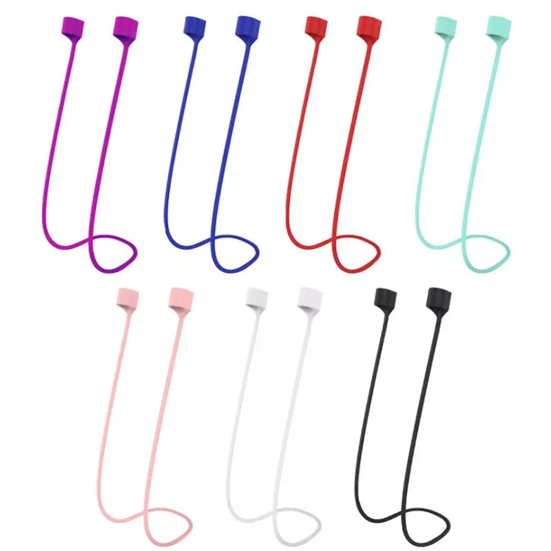 Cabo de silicone para fone de ouvido sem fio, suporte anti-perdas para apple iphone x 8 7 airpods bluetooth, faixa para o pescoço