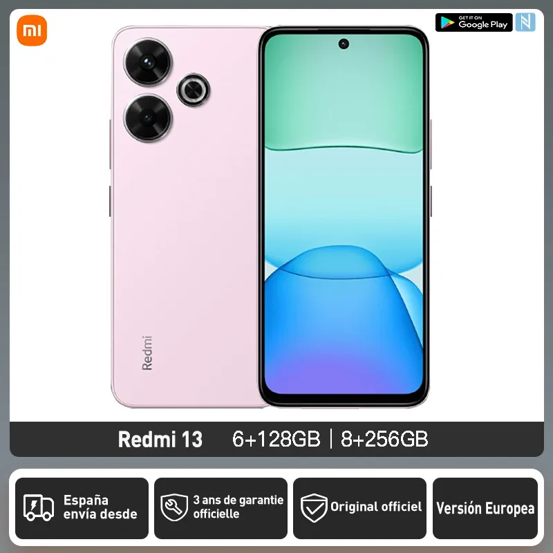 Xiaomi-Redmi 13 Versão Global NFC Câmera Principal, 128GB, 256GB, MediaTek G91-Ultra Screen, 6,79 ", 90Hz, 108 MP