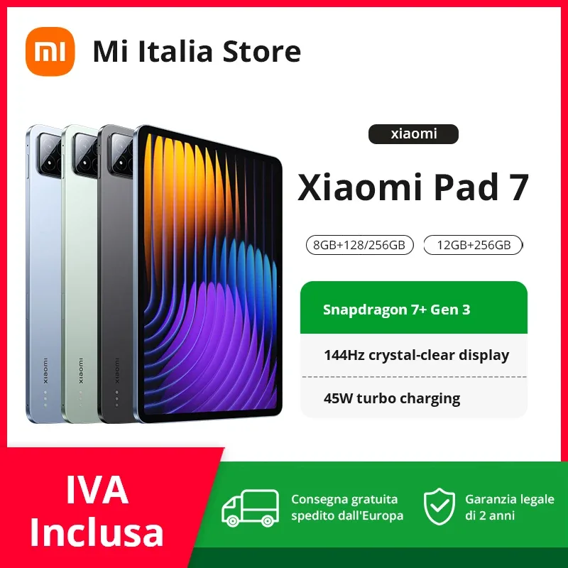 Versão global xiaomi pad 7 snapdragon 7 + gen 3 octa-core cpu tablet 8850mah 13mp câmera 11.2 "3.2k display 144hz 45w carregamento