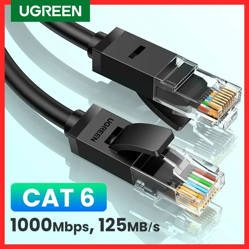 UGREEN-Cabo Ethernet de Alta Velocidade, Cabo Internet, Rede Blindada RJ45, Cabo LAN para PC, PS5, PS4, PS3, Xbox, Cat6, Gigabit, 1000Mbps