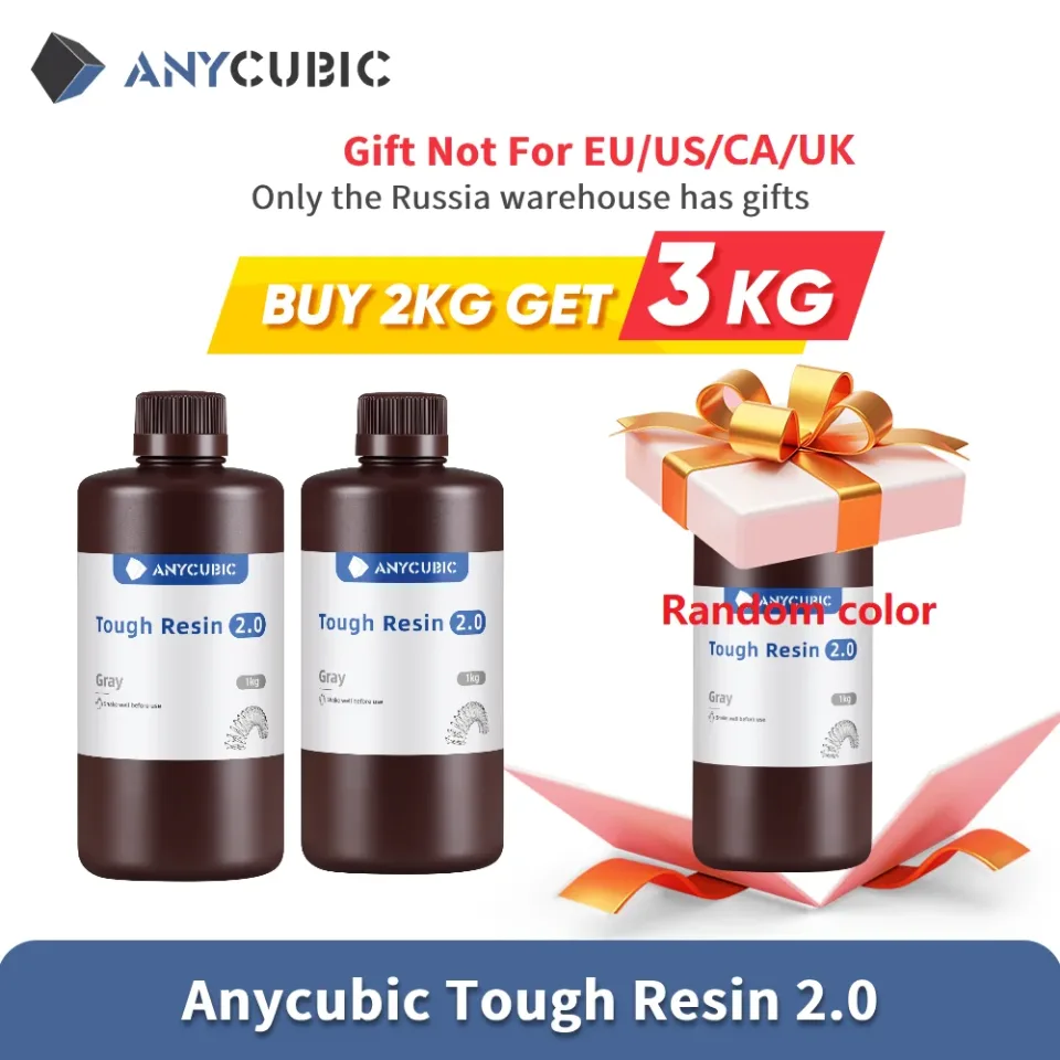 Anycúbico resina resistente uv 2.0 material de impressão 3d flexível para impressora 3d fóton mono lcd 405nm alta precisão impressão 3d resion