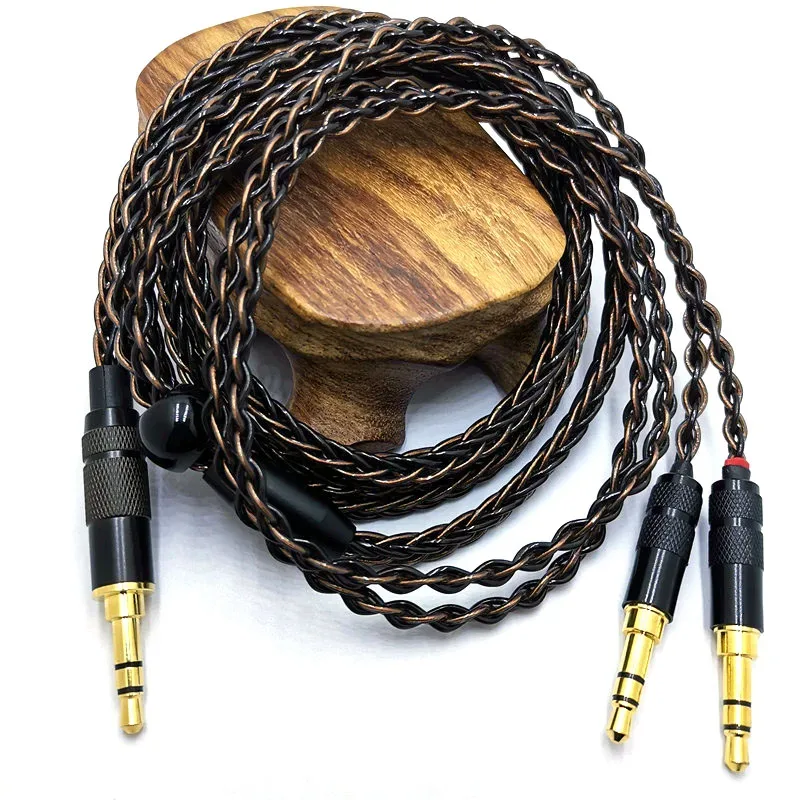 Cabo HE400SE de 8 núcleos Plugue 3,5/2,5/4,4 mm para plugue 2 * 3,5 mm para Hifiman SUNDARA Ananda HE400SE Denon AH-D600 SONY MDR Z1R...