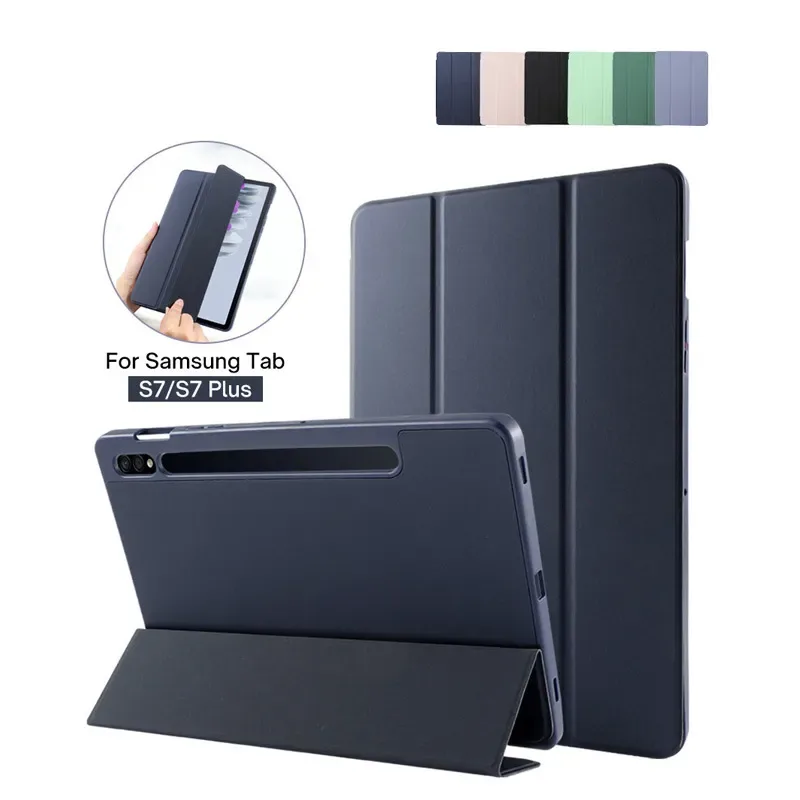 Samsung Galaxy Tab Smart Cover com bandeja de caneta, S8, S7, S9, FE, 11 ", 12.4"