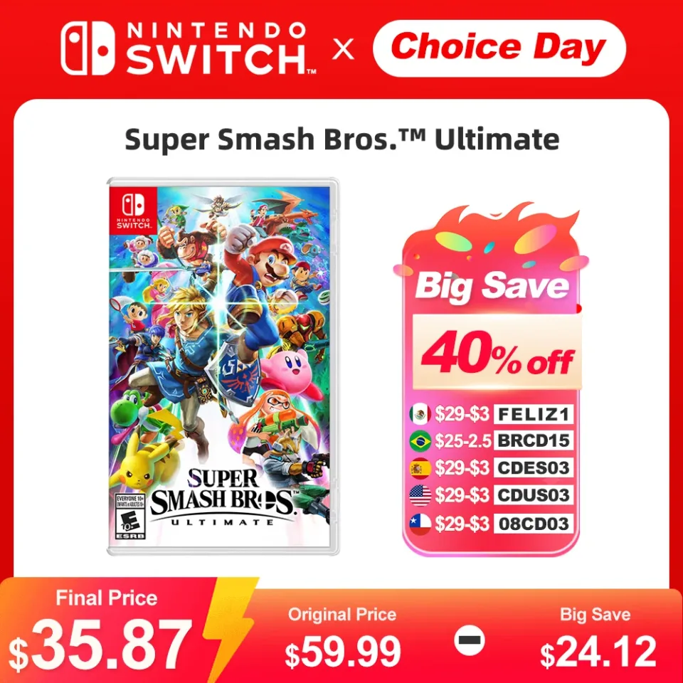 Super Smash Bros. Ultimate jogos Nintendo Switch Game Deals ação luta e gênero multiplayer para switch oled lite game console