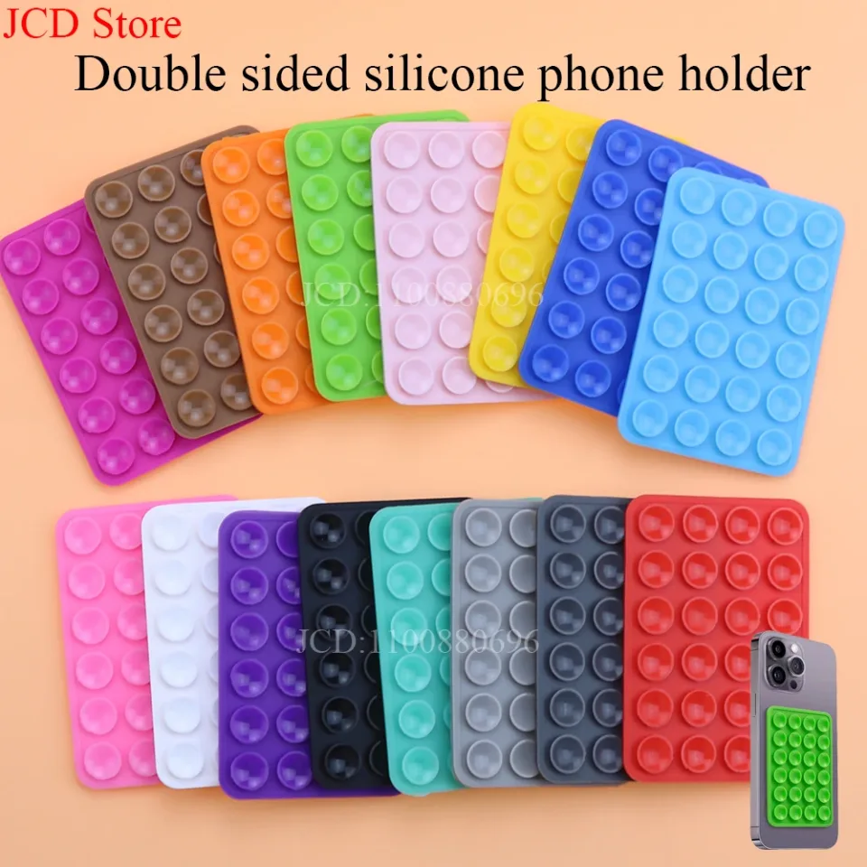 Ventosa de fixação de telefone móvel de silicone dupla face almofada fixa suporte montado em carro capa de telefone universal antiderrapante ventosa