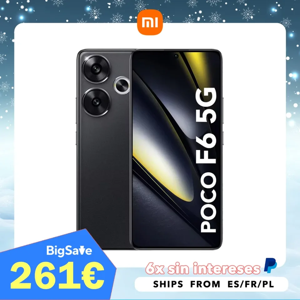Carregador Xiaomi POCO F6 5G 8GB/256GB 12GB/512GB NFC EU Versão Global telefone celular