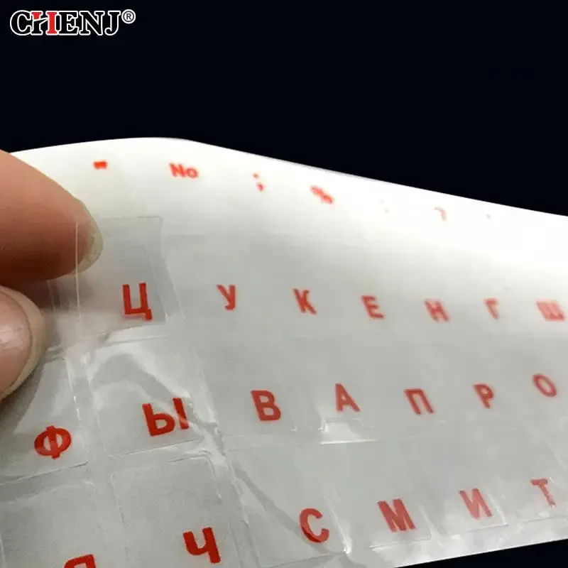 Universal Teclado Transparente Adesivos, Letras Russas, Capa para Computador Notebook, Proteção contra Poeira PC