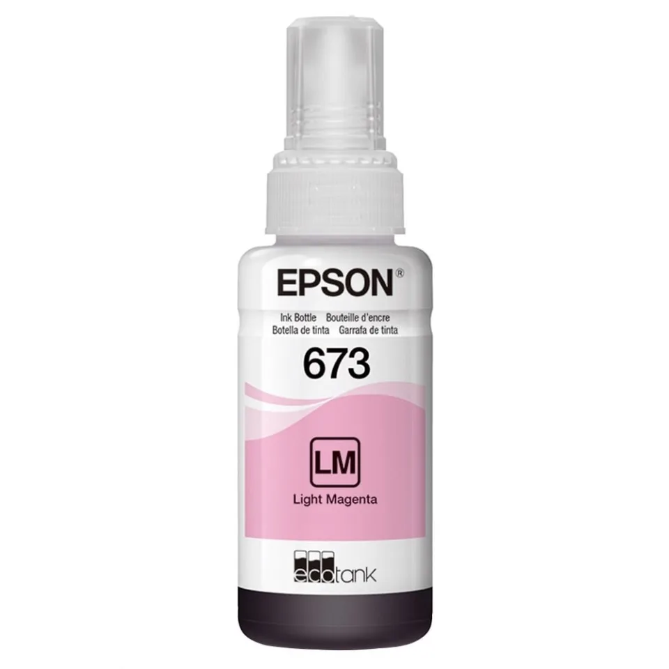 Garrafa de Tinta Original Epson Eco Tank T673 para Impressoras L800, L805, L850, L1800