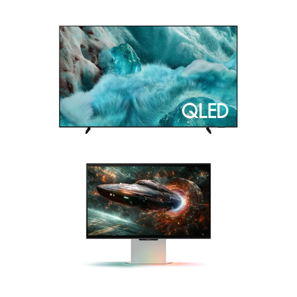Super Big Vision AI TV 98" QLED 4K + Monitor Odyssey 3D 27" Combo