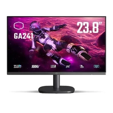 Monitor Gamer Cooler Master 23.8", FHD, 100Hz, 1ms, VA, HDMI e VGA, HDR, Adaptive Sync, Preto - GA241