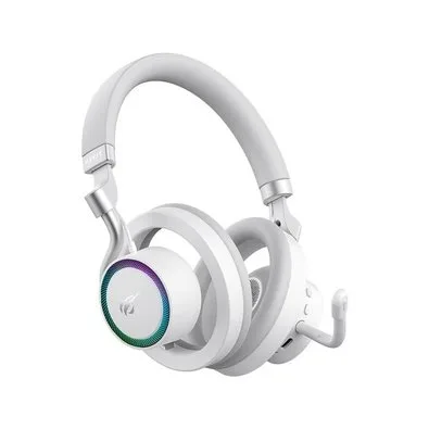 Headset Gamer Sem Fio Havit Fuxi-H8, Quad-Mode 2.4GHz, Bluetooth, USB, P3, Drivers 40mm, Som Surround, Branco - Fuxi-H8