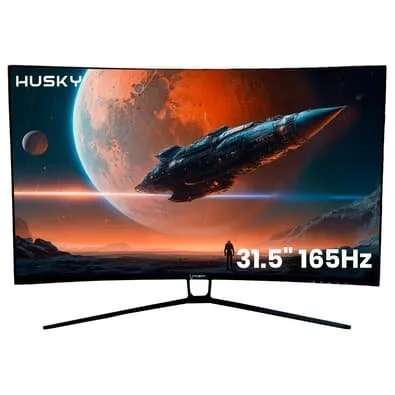 Monitor Gamer Husky Hailstorm 31.5' LED, Curvo, 165 Hz, Full HD, 1ms, Adaptive Sync, HDMI/DisplayPort, Ajuste de Ângulo - HGMT002