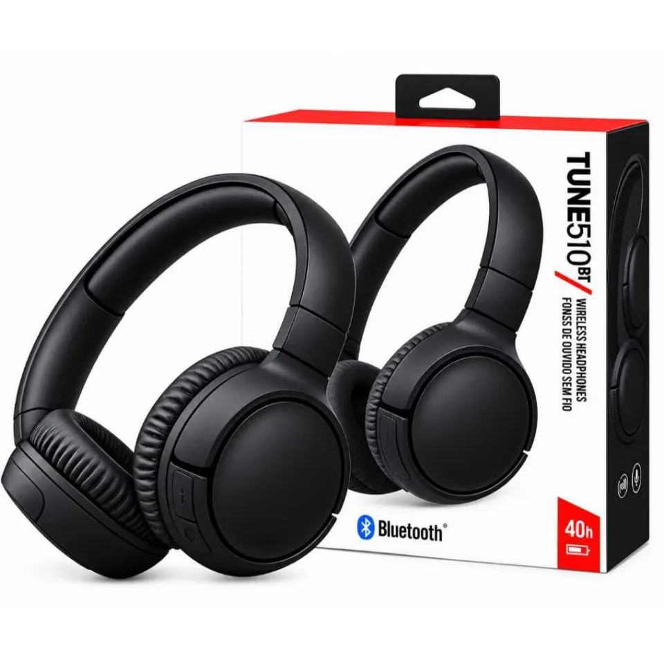 Fone De Ouvido Sem Fio T510 BT 760 Bluetooth Cartão De Memória