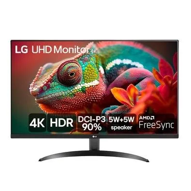 Monitor Profissional LG 32", 4K, 60Hz, 4ms, VA, FreeSync, HDR10, Som Integrado - 32UR500-B