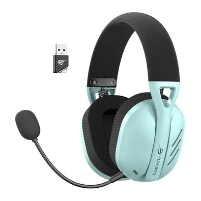 Headset Gamer Sem Fio Havit Fuxi-H3, Drivers 40mm, Wireless, Bluetooth, USB-C e P2, Verde - Fuxi-H3 Green