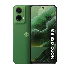 Smartphone Motorola Moto g35 5G 128GB 4GB RAM + 8GB RAM Boost, Camera 50MP com AI NFC Tela 6.7" com Superbrilho - Verde - Vegan Leather