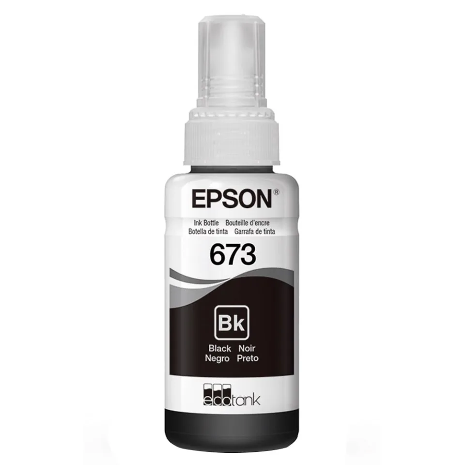 Garrafa de Tinta Original Epson Eco Tank T673 para Impressoras L800, L805, L850, L1800