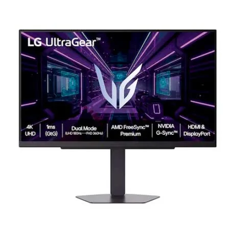 Monitor LG UltraGear™ 27G810A-B, Tela IPS 4K UHD 27", 1ms (GtG), Dual-Mode (180Hz ↔ 360Hz), NVIDIA G-SYNC, AMD FreeSync, DisplayHDR™ 400, DCI-P3 95% - 27G810A-B