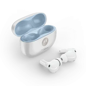 Fone de ouvido Sem Fio Bluetooth Motorola Moto Buds 2 plus Sound by Bose Bluetooth 6.0, TWS, IP54, Cancelamento de ruído ativo e até 40h de bateria - Branco
